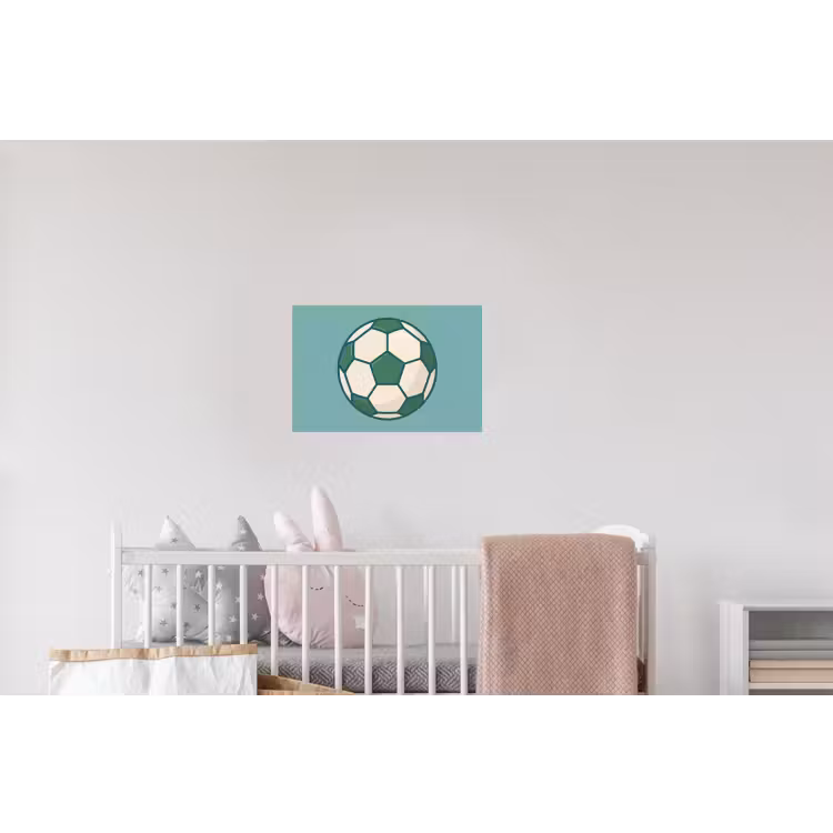 Wandtattoo – Fußball – Geometrisch – Sport – Illustration – Blaugrün — 5
