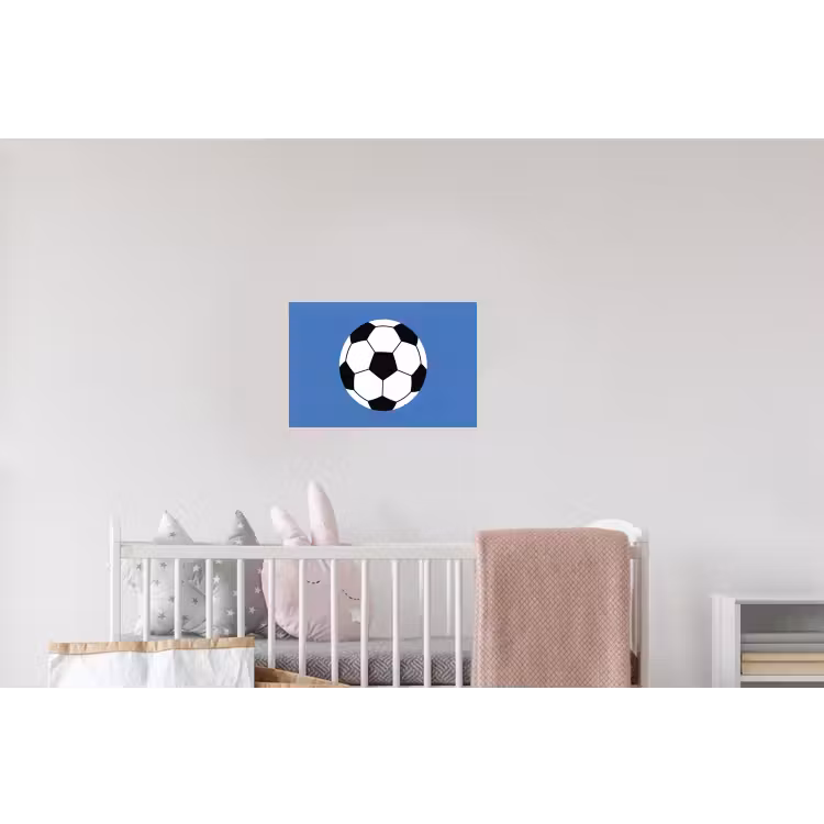 Wandtattoo – Fußball – Schwarz-Weiß – Sport – Illustration – Blau — 5