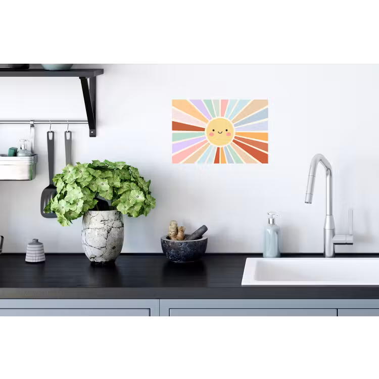 Wandtattoo – Sonne – Strahlen – Fröhlich – Bunt – Abstrakt — 2