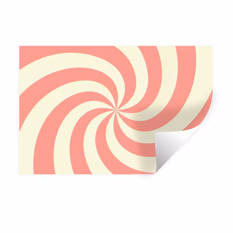 Wandtattoo – Spirale – Muster – Abstrakt – Rosa – Beige — 1