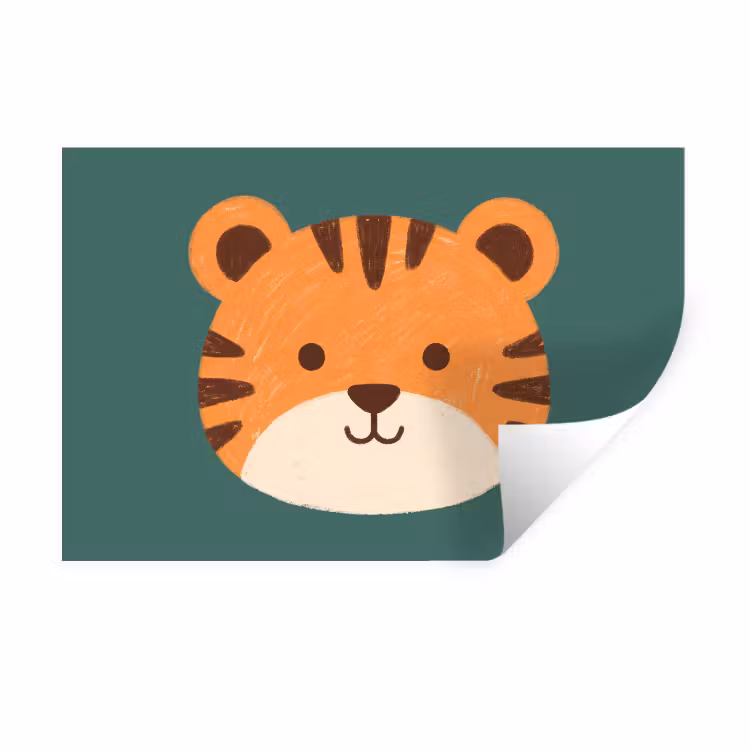 Wandtattoo – Tiere – Kopf – Orange – Illustration – Modern — 1