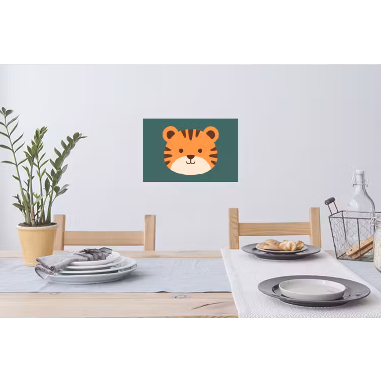 Wandtattoo – Tiere – Kopf – Orange – Illustration – Modern — 4