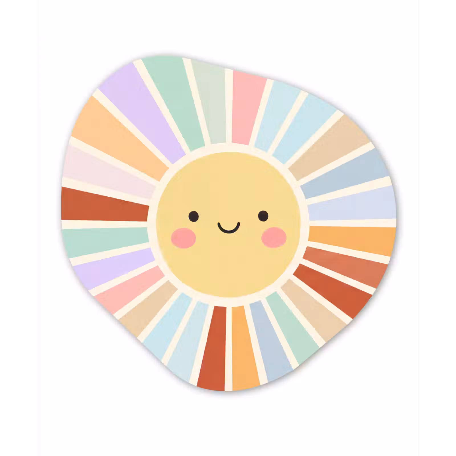 Alu-Dibond-Bild Organische Form - Sonne – Strahlen – Fröhlich – Bunt – Abstrakt — 1