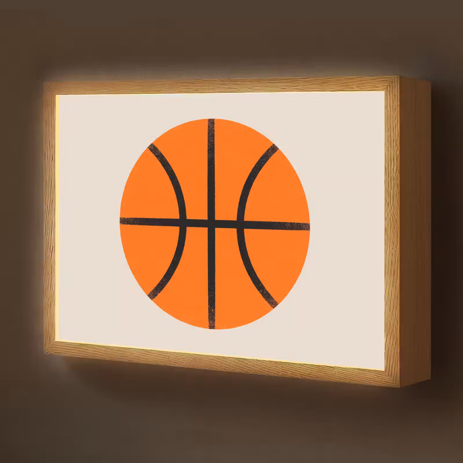 Nachtlicht Kinder - Basketball – Ball – Sport – Illustration – Orange — 1