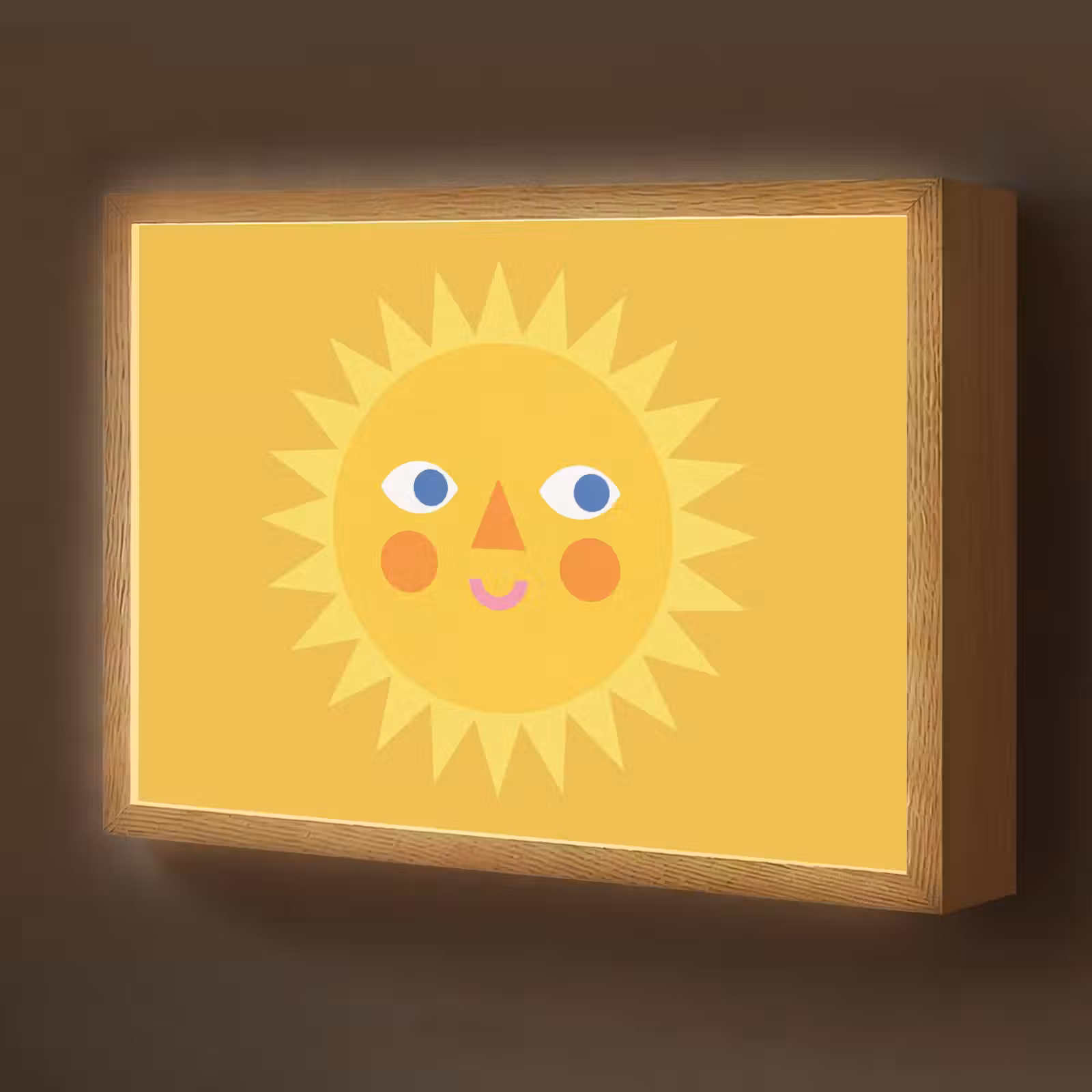 Nachtlicht Kinder - Sonne – Gesicht – Sommer – Illustration – Gelb — 1