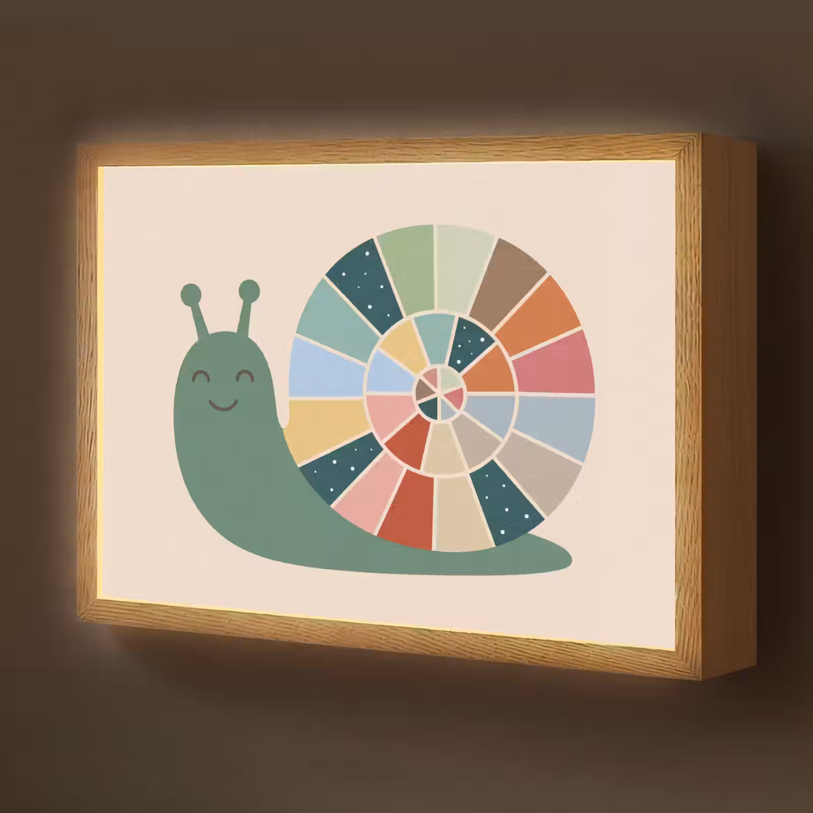 Nachtlicht Kinder - Tiere – Schnecke – Bunt – Illustration — 1