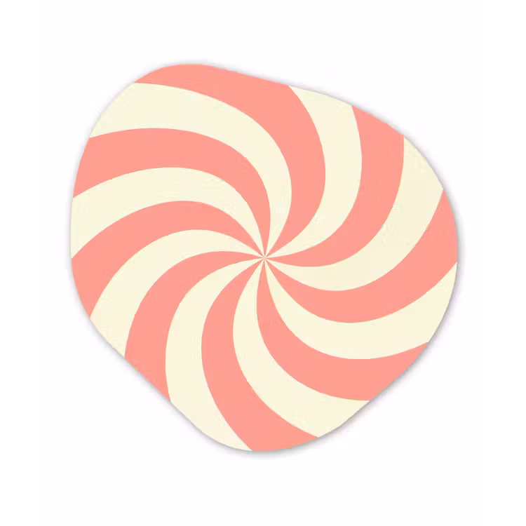 Alu-Dibond-Bild Organische Form - Spirale – Muster – Abstrakt – Rosa – Beige — 1