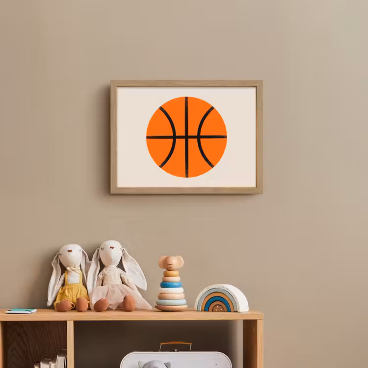 Nachtlicht Kinder - Basketball – Ball – Sport – Illustration – Orange — 3