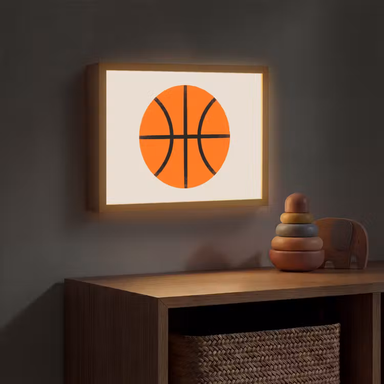 Nachtlicht Kinder - Basketball – Ball – Sport – Illustration – Orange — 4