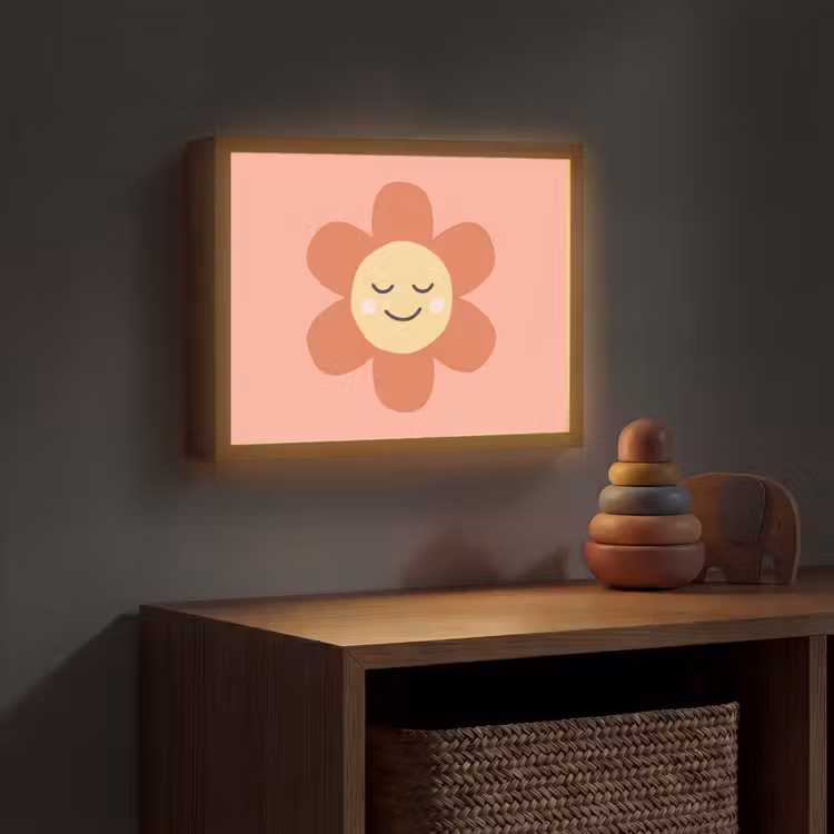 Nachtlicht Kinder - Blumen – Zeichentrickfilm – Kind – Rosa — 4