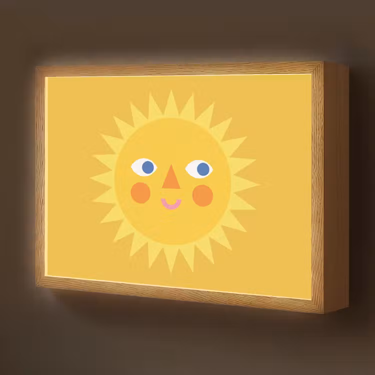 Nachtlicht Kinder - Sonne – Gesicht – Sommer – Illustration – Gelb — 1