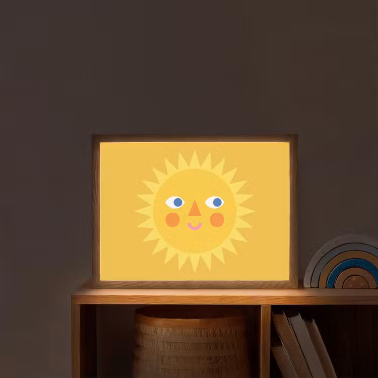 Nachtlicht Kinder - Sonne – Gesicht – Sommer – Illustration – Gelb — 2