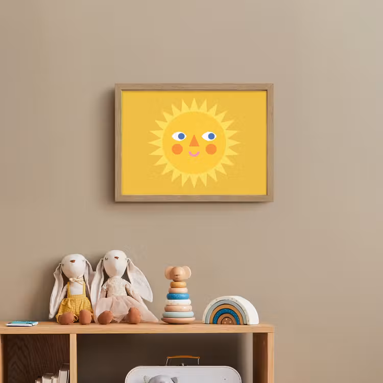 Nachtlicht Kinder - Sonne – Gesicht – Sommer – Illustration – Gelb — 3
