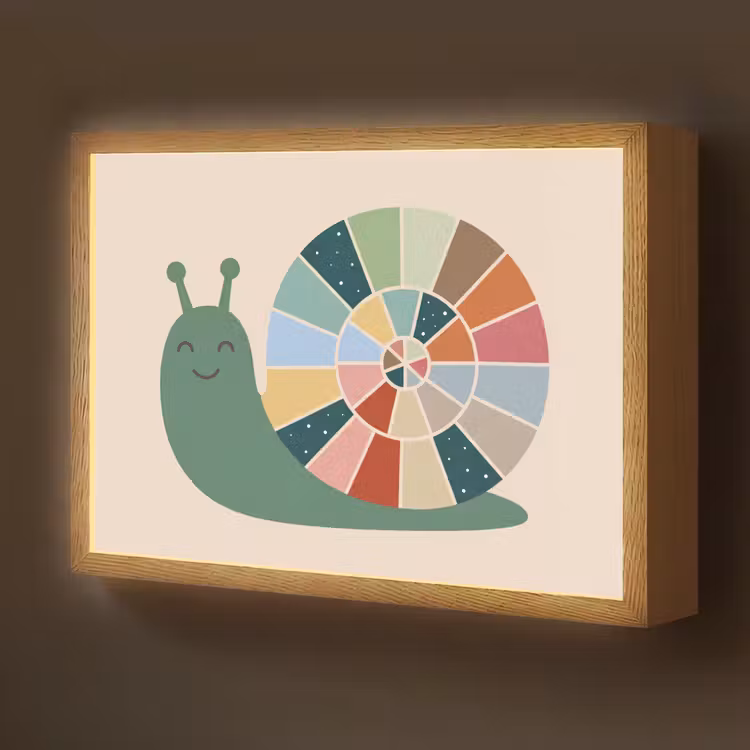 Nachtlicht Kinder - Tiere – Schnecke – Bunt – Illustration — 1