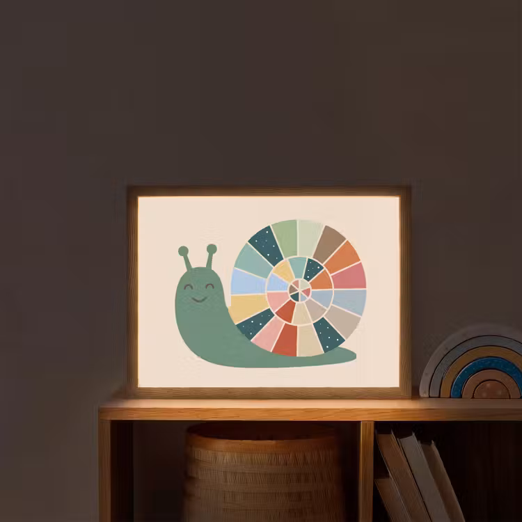 Nachtlicht Kinder - Tiere – Schnecke – Bunt – Illustration — 2