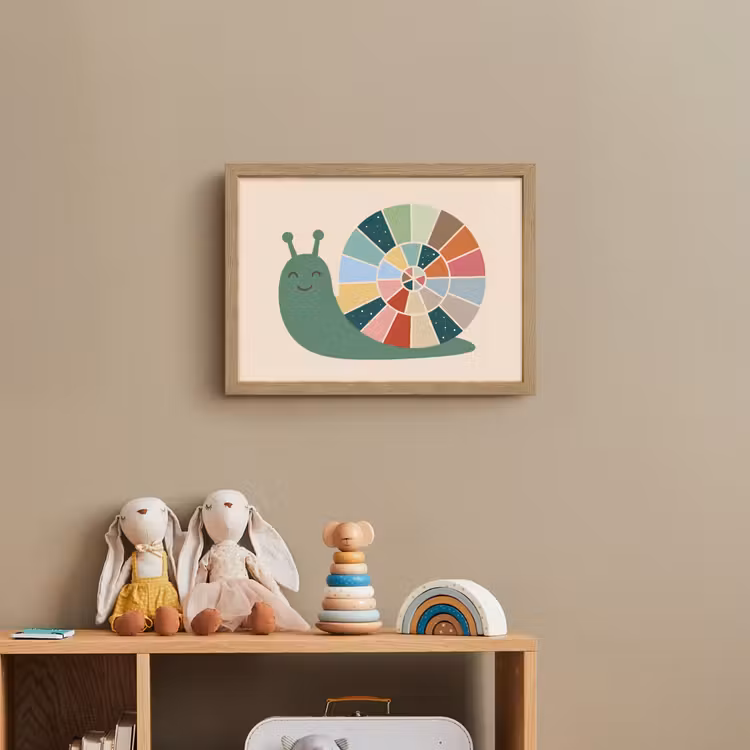 Nachtlicht Kinder - Tiere – Schnecke – Bunt – Illustration — 3
