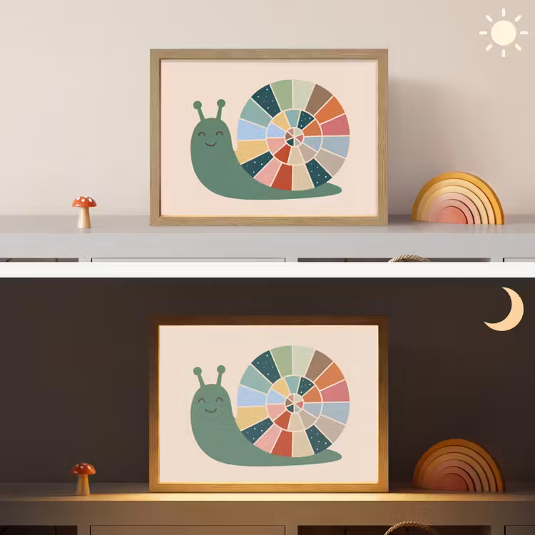 Nachtlicht Kinder - Tiere – Schnecke – Bunt – Illustration — 6