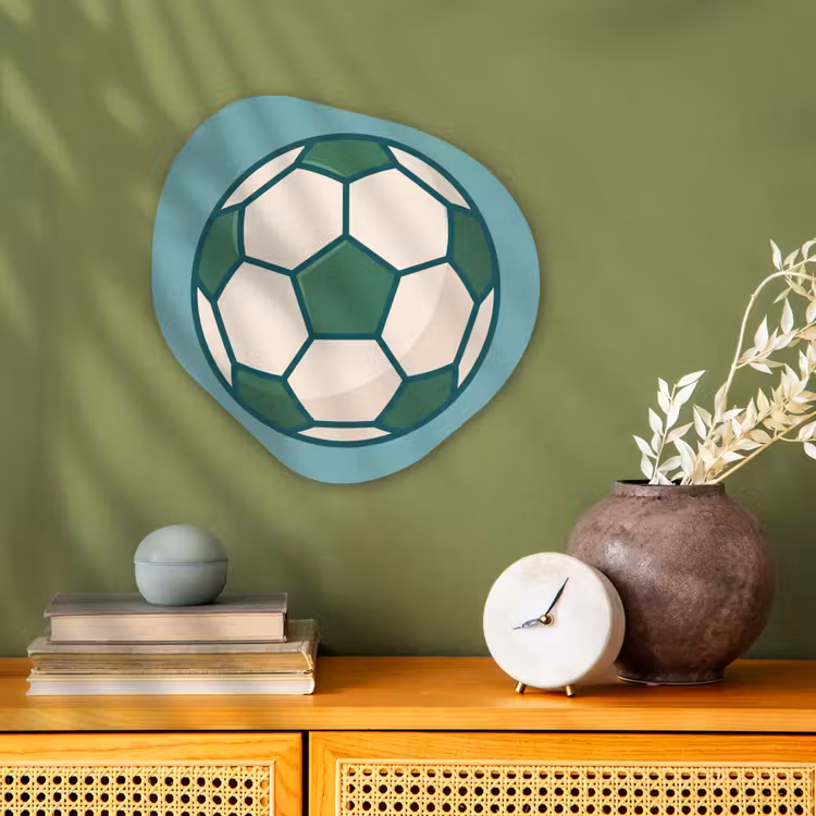 Forexbild Organische Form - Fußball – Geometrisch – Sport – Illustration – Blaugrün — 2