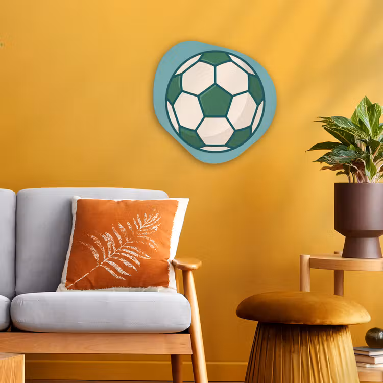 Forexbild Organische Form - Fußball – Geometrisch – Sport – Illustration – Blaugrün — 3