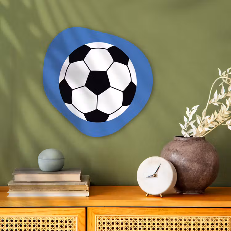 Forexbild Organische Form - Fußball – Schwarz-Weiß – Sport – Illustration – Blau — 2