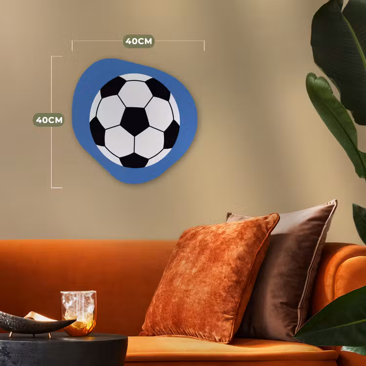 Forexbild Organische Form - Fußball – Schwarz-Weiß – Sport – Illustration – Blau — 4