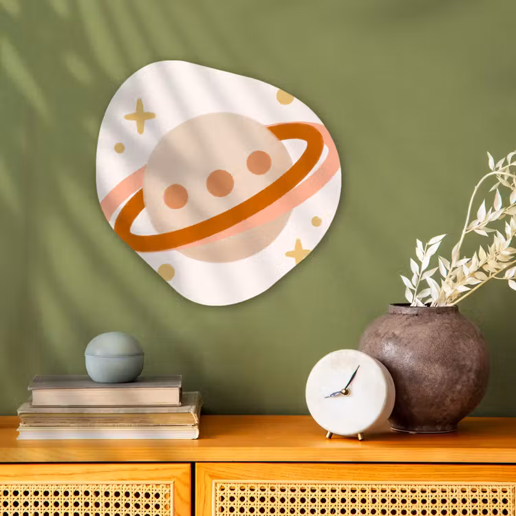 Forexbild Organische Form - Planet – Ringe – Weltraum – Illustration – Beige — 2