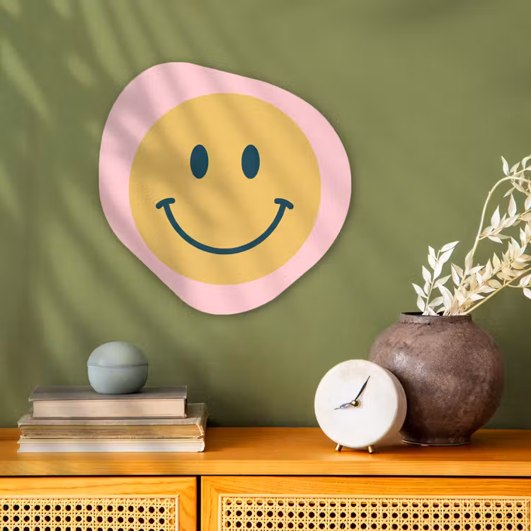 Forexbild Organische Form - Smiley – Gelb – Rosa – Symbol – Minimalistisch — 2