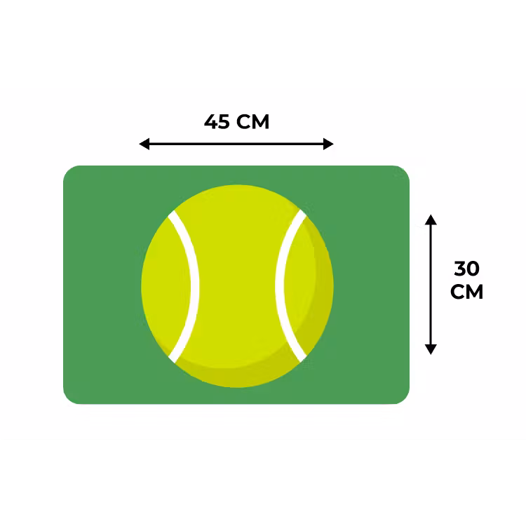 Tischset - 6 Stück - Ball – Gelb – Sport – Grün – Illustration — 3