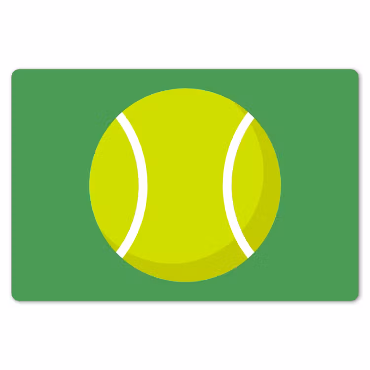 Tischset - 6 Stück - Ball – Gelb – Sport – Grün – Illustration — 6