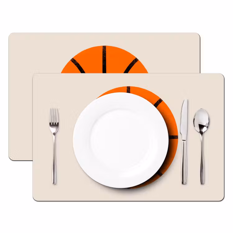 Tischset - 6 Stück - Basketball – Ball – Sport – Illustration – Orange — 2