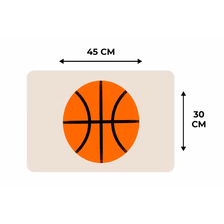 Tischset - 6 Stück - Basketball – Ball – Sport – Illustration – Orange — 3