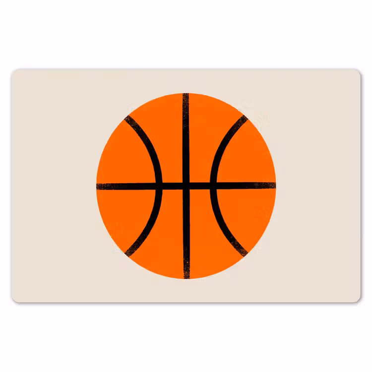 Tischset - 6 Stück - Basketball – Ball – Sport – Illustration – Orange — 6