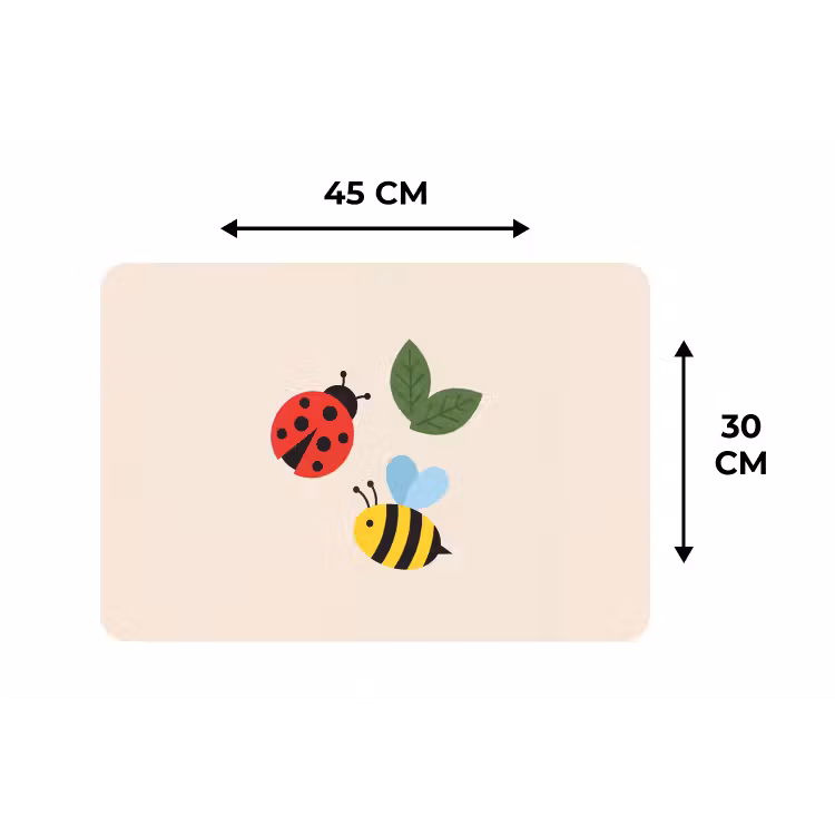 Tischset - 6 Stück - Insekt – Blatt – Natur – Verspielt – Illustration — 3