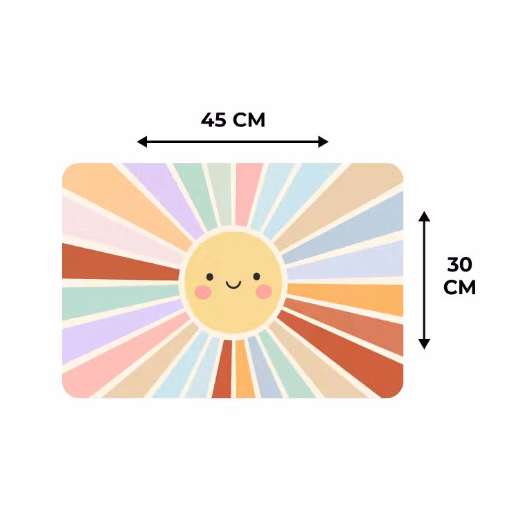 Tischset - 6 Stück - Sonne – Strahlen – Fröhlich – Bunt – Abstrakt — 3