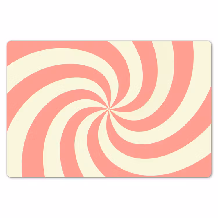 Tischset - 6 Stück - Spirale – Muster – Abstrakt – Rosa – Beige — 6