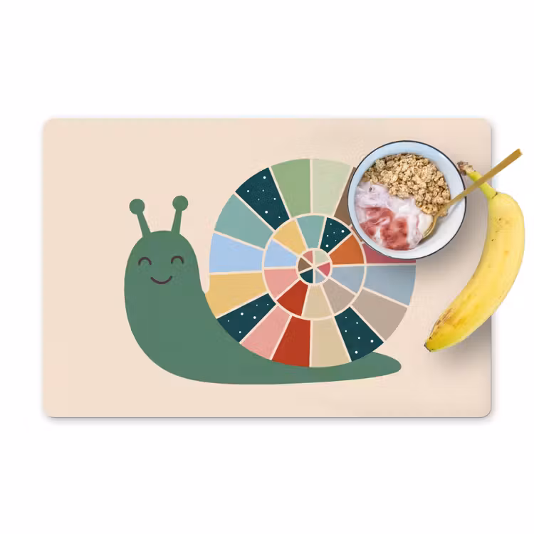 Tischset - 6 Stück - Tiere – Schnecke – Bunt – Illustration — 1