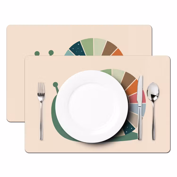 Tischset - 6 Stück - Tiere – Schnecke – Bunt – Illustration — 2