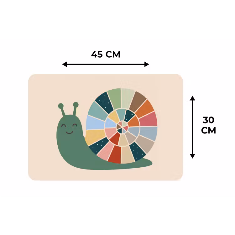 Tischset - 6 Stück - Tiere – Schnecke – Bunt – Illustration — 3