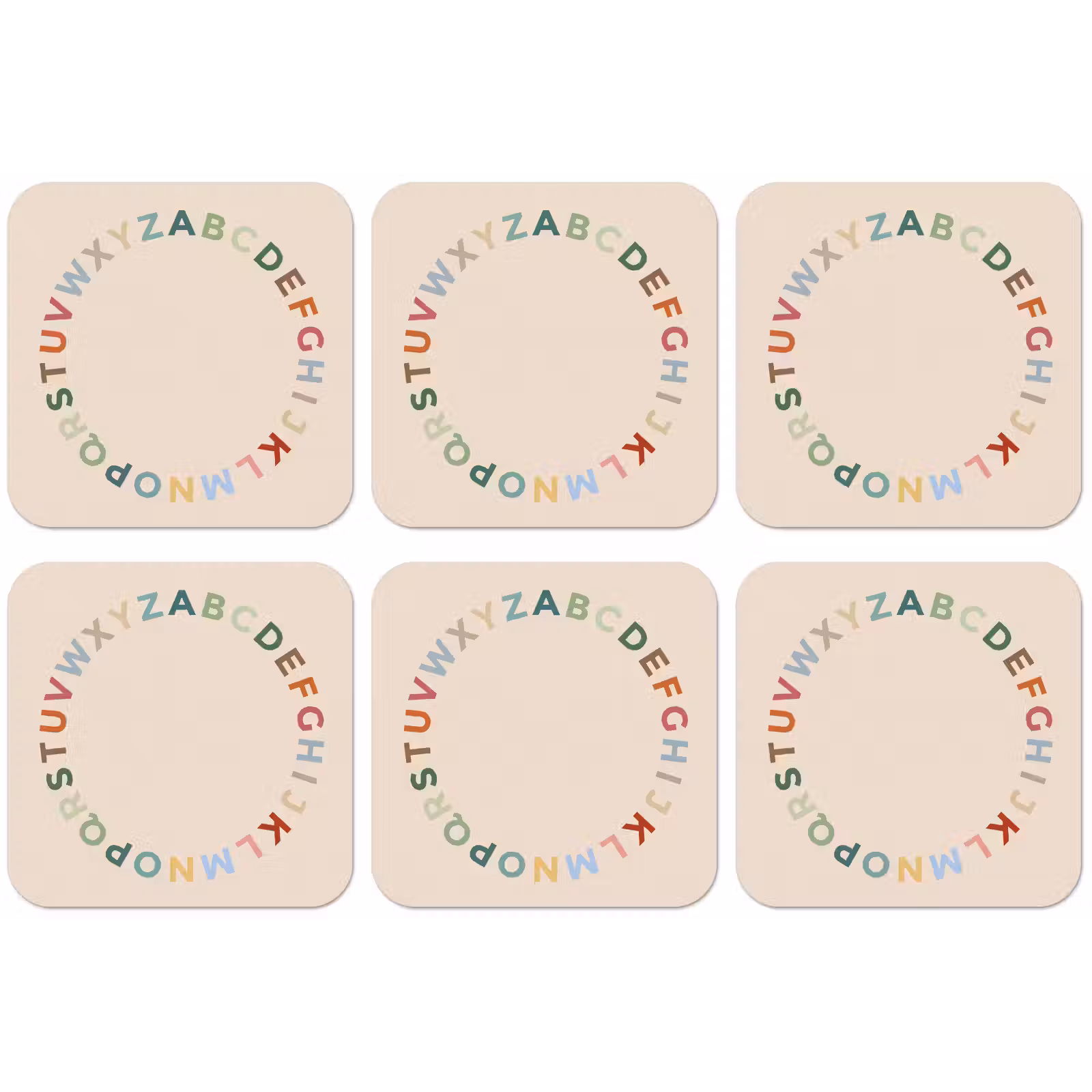 Untersetzer - Alphabet – Kreis – Bildung – Spielerisch – Farbenfroh — 1
