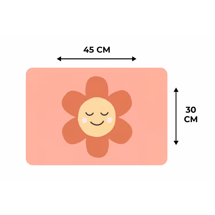 Tischset - 6 Stück - Blumen – Zeichentrickfilm – Kind – Rosa — 3