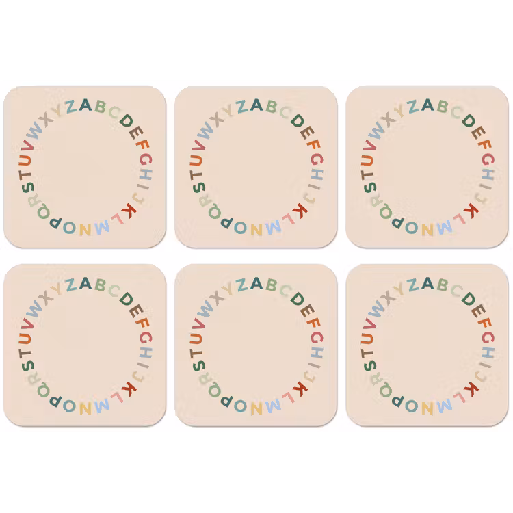 Untersetzer - Alphabet – Kreis – Bildung – Spielerisch – Farbenfroh — 1