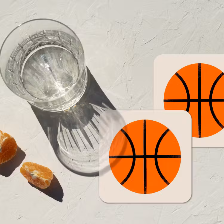 Untersetzer - Basketball – Ball – Sport – Illustration – Orange — 2