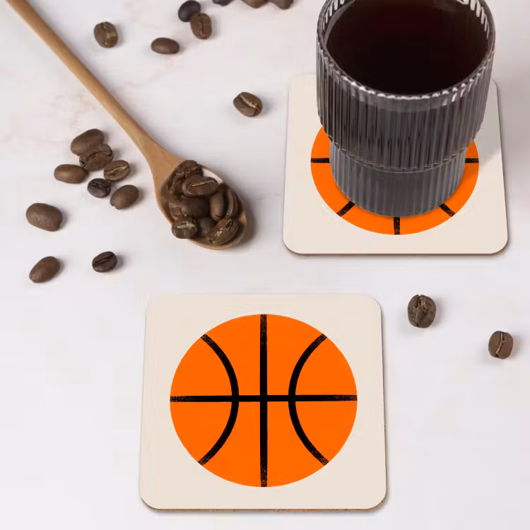 Untersetzer - Basketball – Ball – Sport – Illustration – Orange — 4