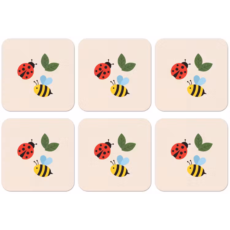 Untersetzer - Insekt – Blatt – Natur – Verspielt – Illustration — 1