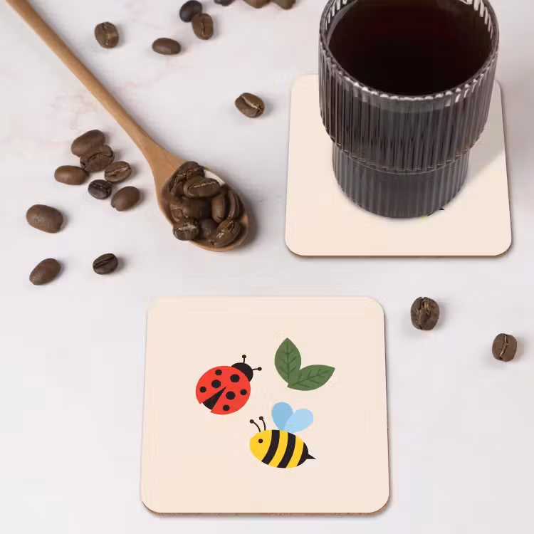 Untersetzer - Insekt – Blatt – Natur – Verspielt – Illustration — 4