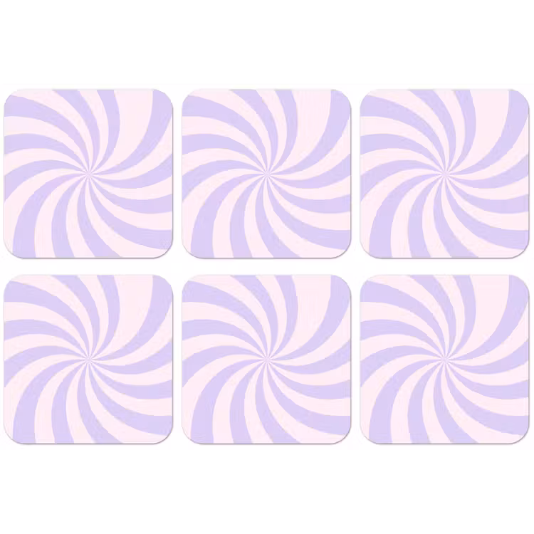 Untersetzer - Muster – Spirale – Abstrakt – Modern – Lila-Rosa — 1