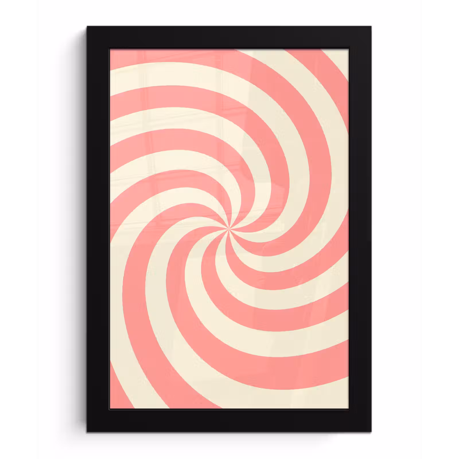 Bilder mit Rahmen - Spirale – Muster – Abstrakt – Rosa – Beige — 1