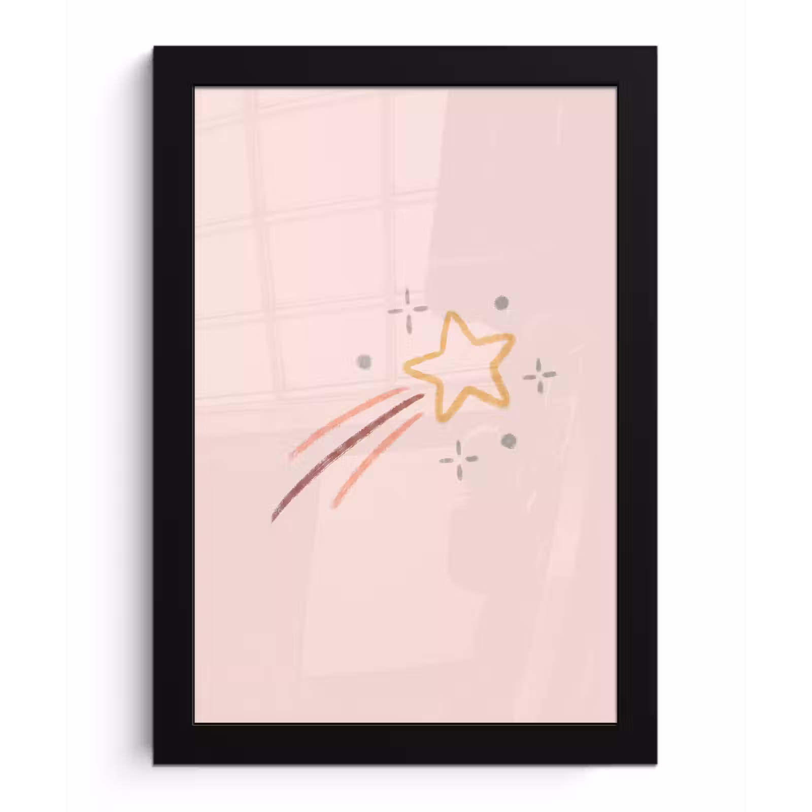Bilder mit Rahmen - Stern – Fallend – Illustration – Pastell — 1
