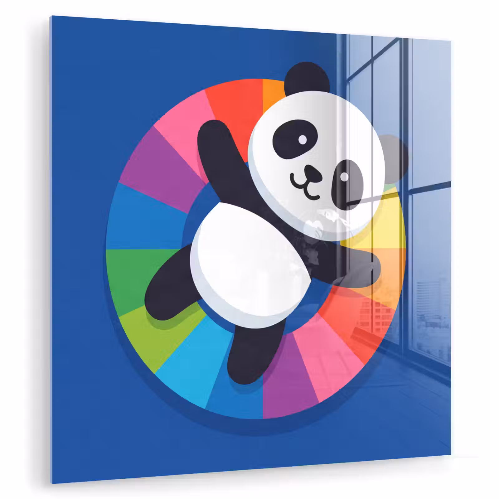 Glasbild - Tiere – Cartoon – Farbenfroh – Modern – Verspielt — 1