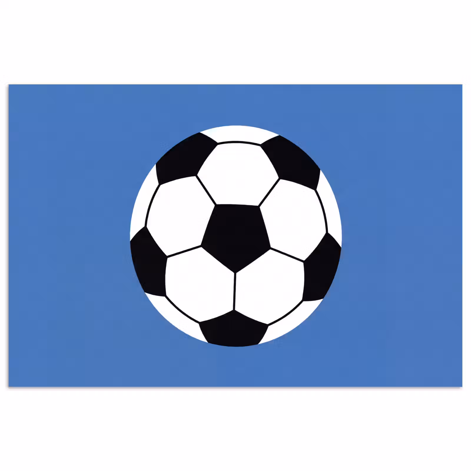 Poster - Fußball – Schwarz-Weiß – Sport – Illustration – Blau — 1